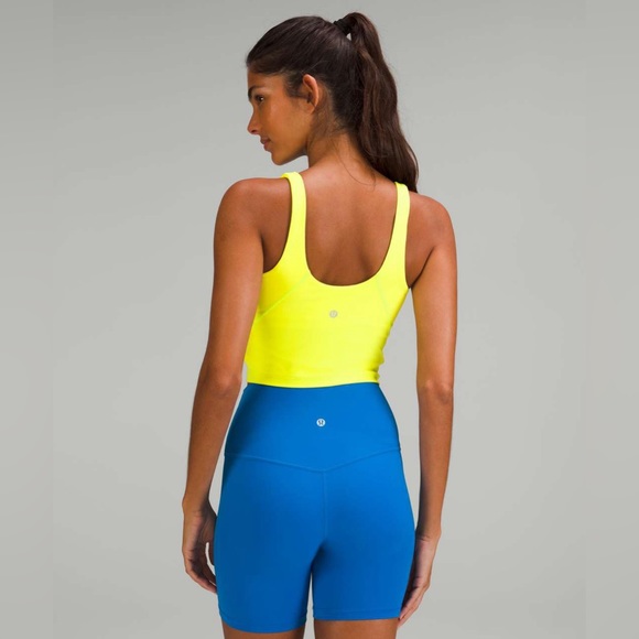 Lululemon Align Tank Nulu Cropped Length (Electric Lemon *ELLE) Sz 4 - Picture 2 of 9